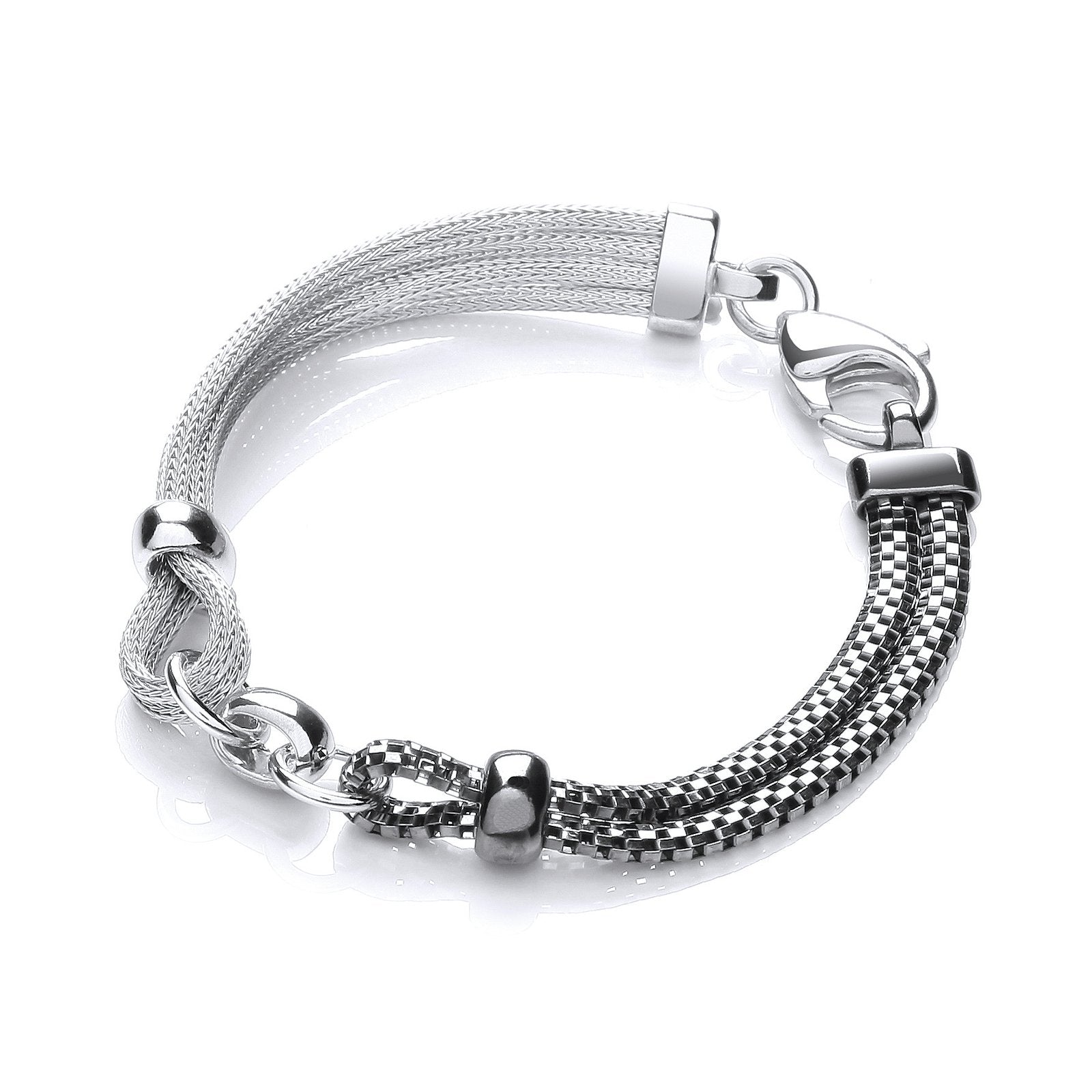 Ruthenium & Silver Mesh Bracelet - Fine Bracelet - Certified Authentic - Swiss Made – Luxury Jewellery by Imperial Tim